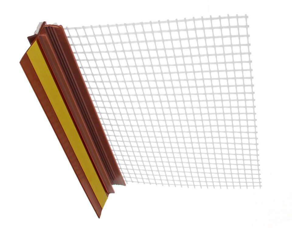 Profil przyokienny z siatką i uszczelką